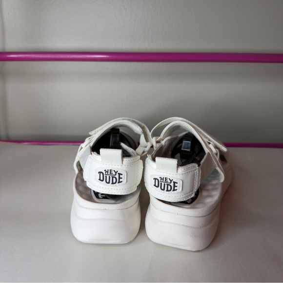 Hey Dude White Collins Mono Sport Sandals Sz 7 Womens - Picture 4 of 7